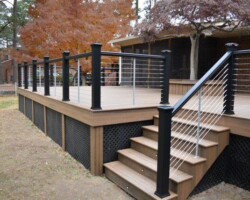 Trex Toasted Sand 1 with cable railing